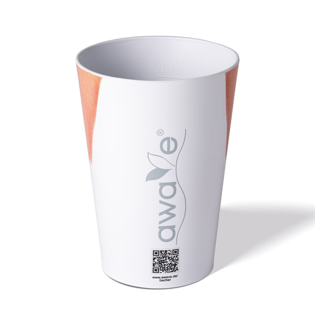 AWAVE® Becher, 400 ml, aus rPET, mit Eichstrich, stapelbar