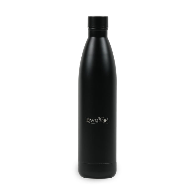 AWAVE® Thermo Trinkflaschen-Set, aus recyceltem Edelstahl, 750 ml, mit Accessoires