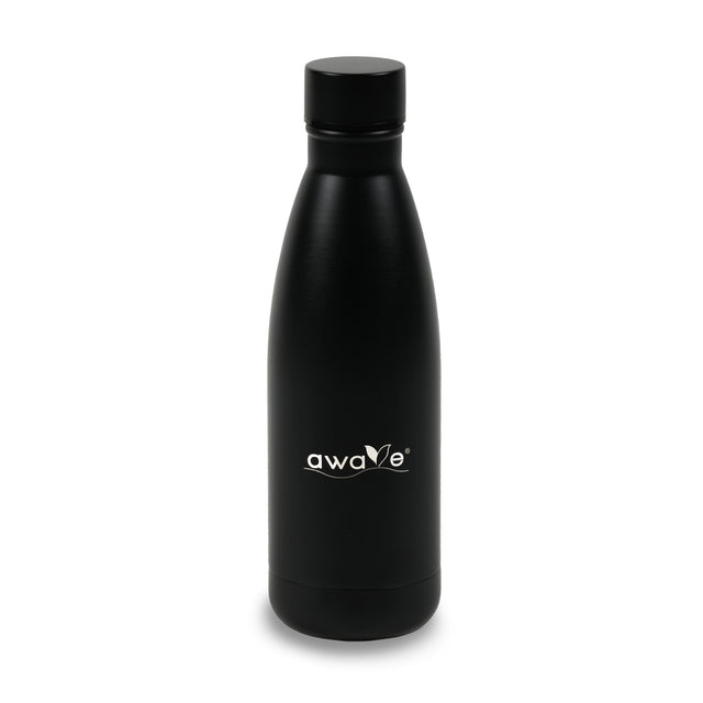 AWAVE® Thermo Trinkflaschen-Set, aus recyceltem Edelstahl, 350 ml, mit Accessoires