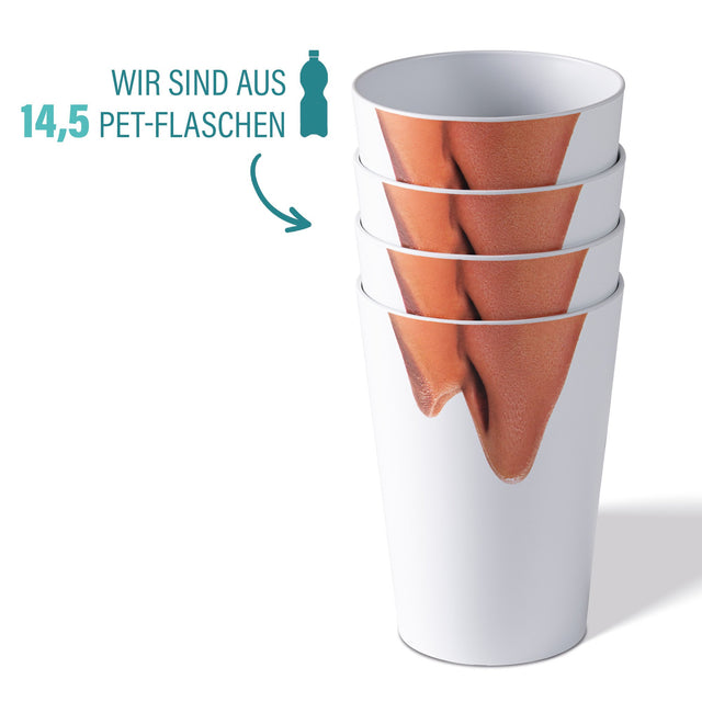 AWAVE® Cup, 400 ml, made of rPET, with calibration mark, stackable